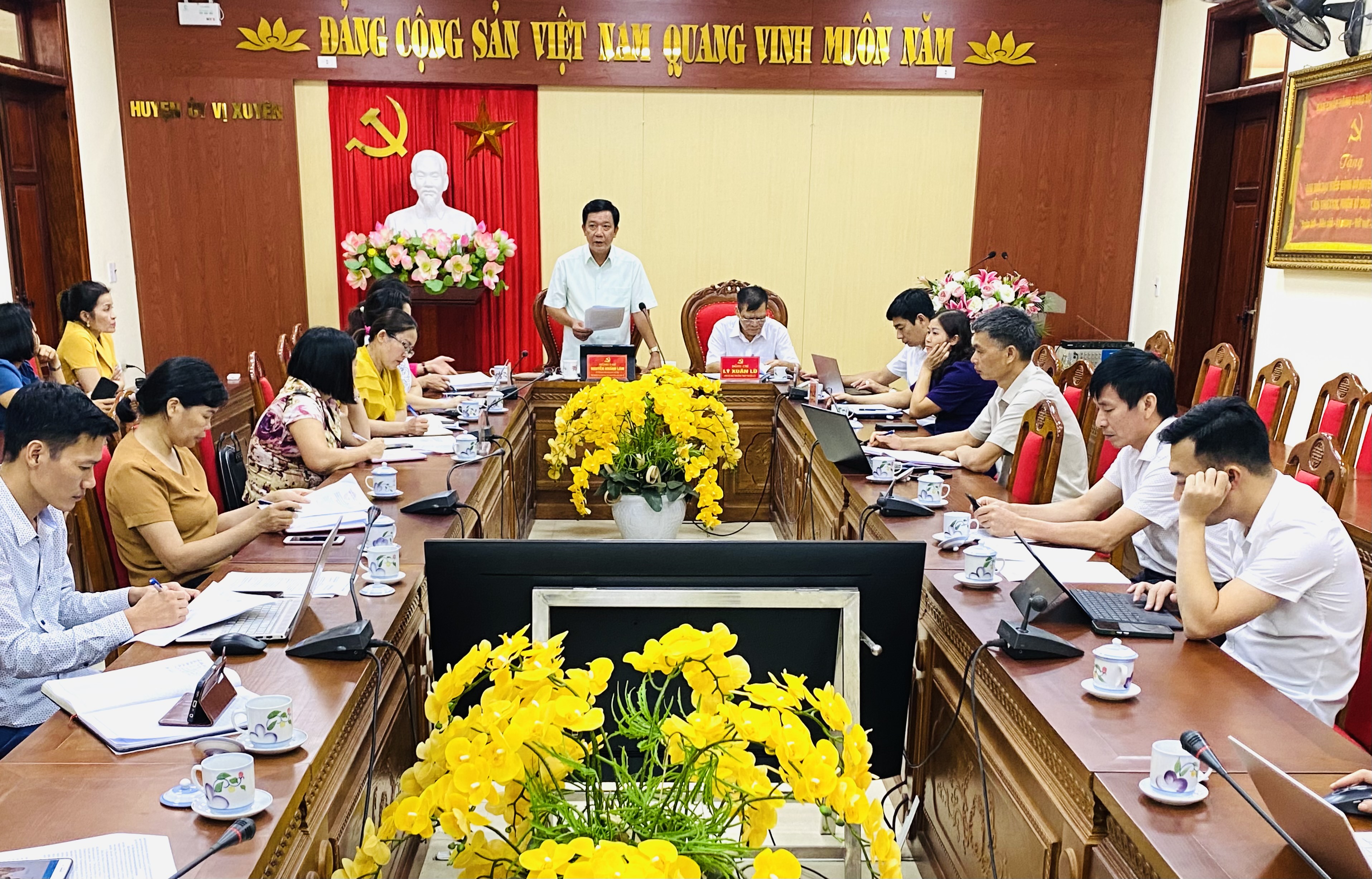 Ban Tuyên giáo Tỉnh ủy làm việc tại huyện Vị Xuyên