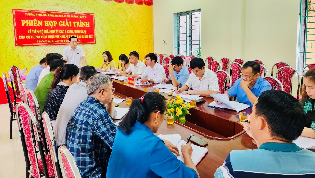 Phiên họp giải trình giữa hai kỳ họp HĐND thị trấn Vị Xuyên khoá VI nhiệm kỳ 2021 – 2026