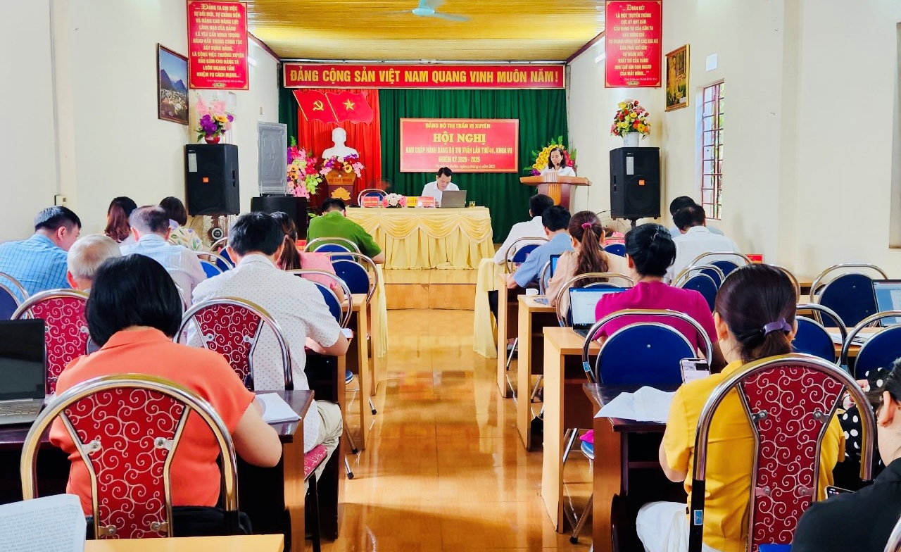Hội nghị BCH Đảng bộ thị trấn Vị Xuyên lần thứ 46, khoá VII nhiệm kỳ 2020 - 2025