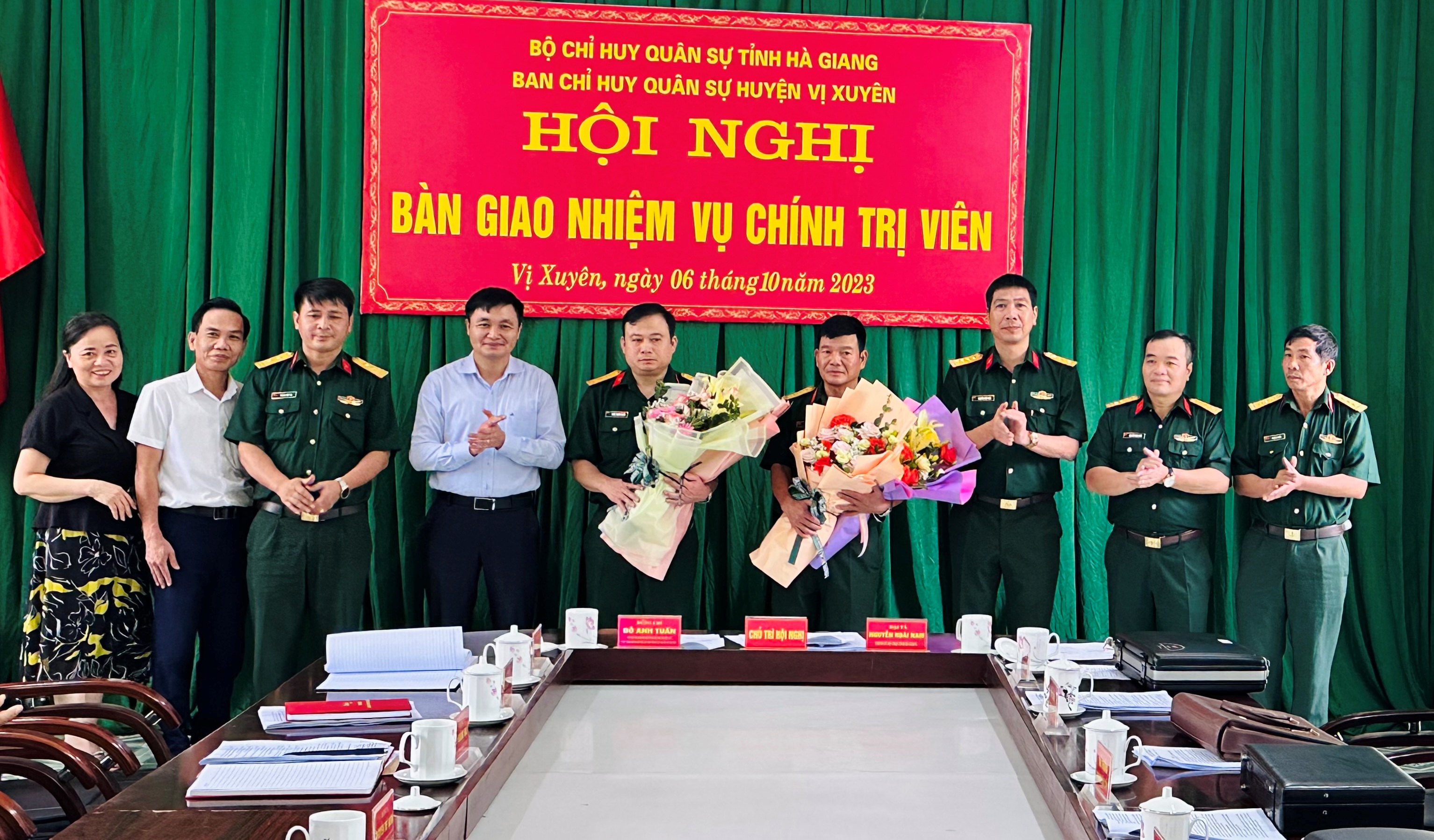 Hội nghị bàn giao nhiệm vụ chính trị viên BCH Quân sự huyện Vị Xuyên