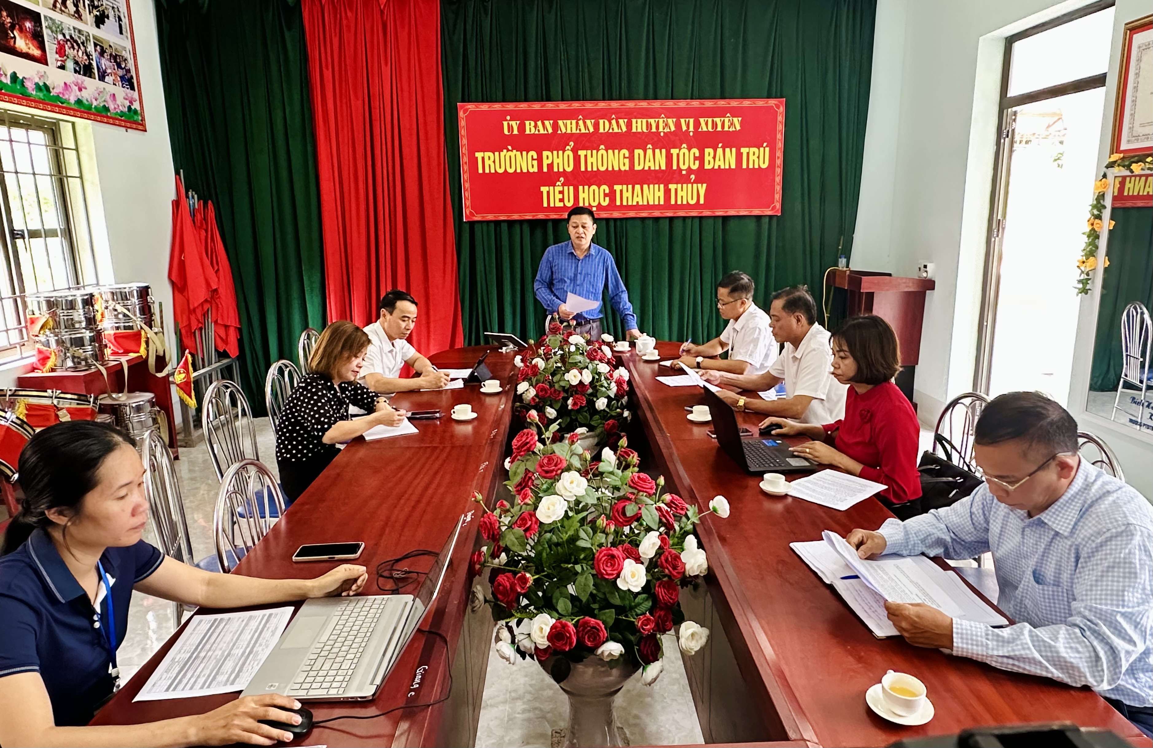 Đoàn Giám sát HĐND huyện Vị Xuyên giám sát trường học tại xã Thanh Thuỷ