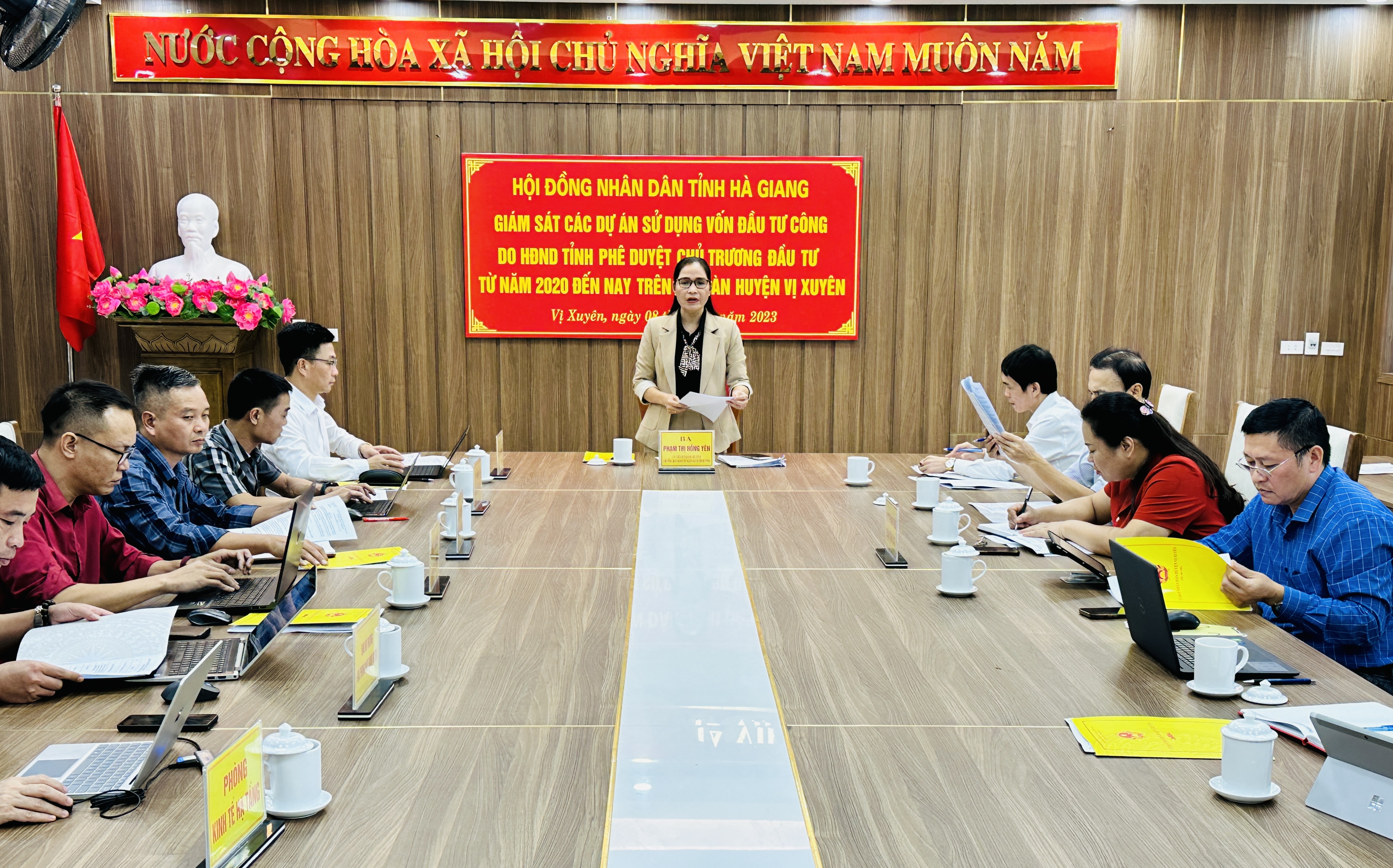 Đoàn công tác HĐND tỉnh giám sát tại huyện Vị Xuyên