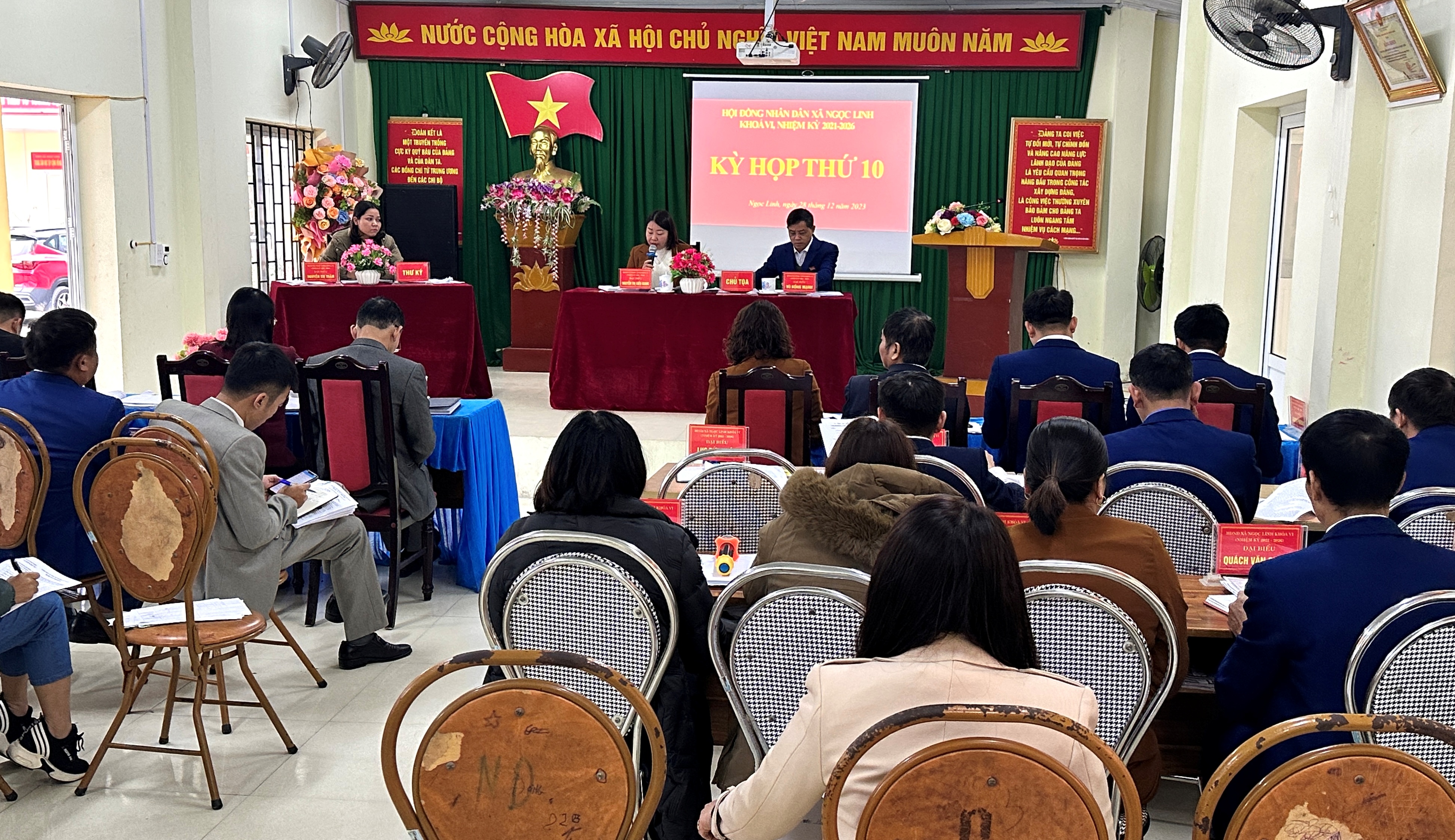 Kỳ họp thứ 10 HĐND xã Ngọc Linh khóa VI, nhiệm kỳ 2021 – 2026