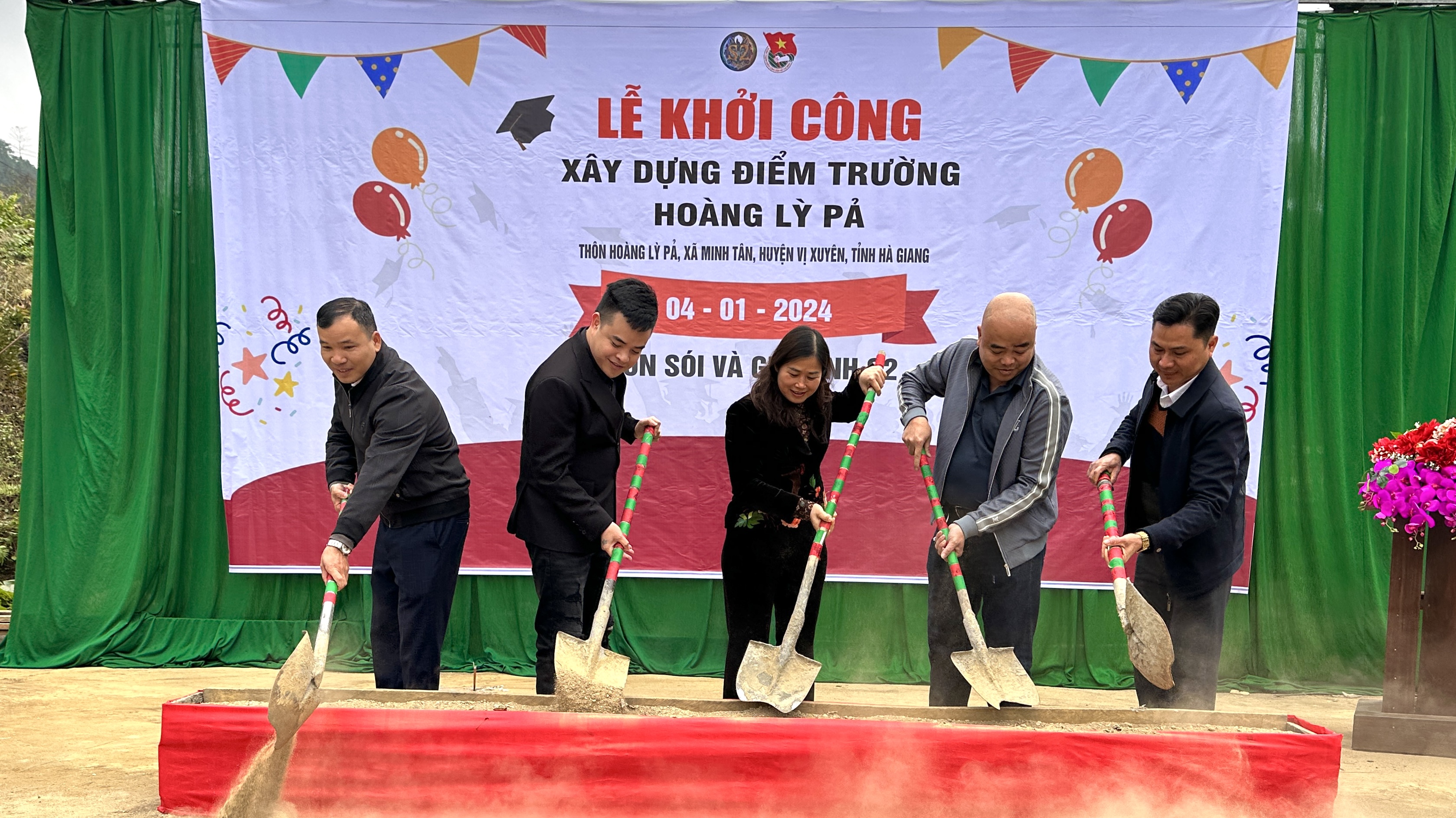 Lễ khởi công xây dựng điểm trường Hoàng Lỳ Pả, xã Minh Tân, huyện Vị Xuyên