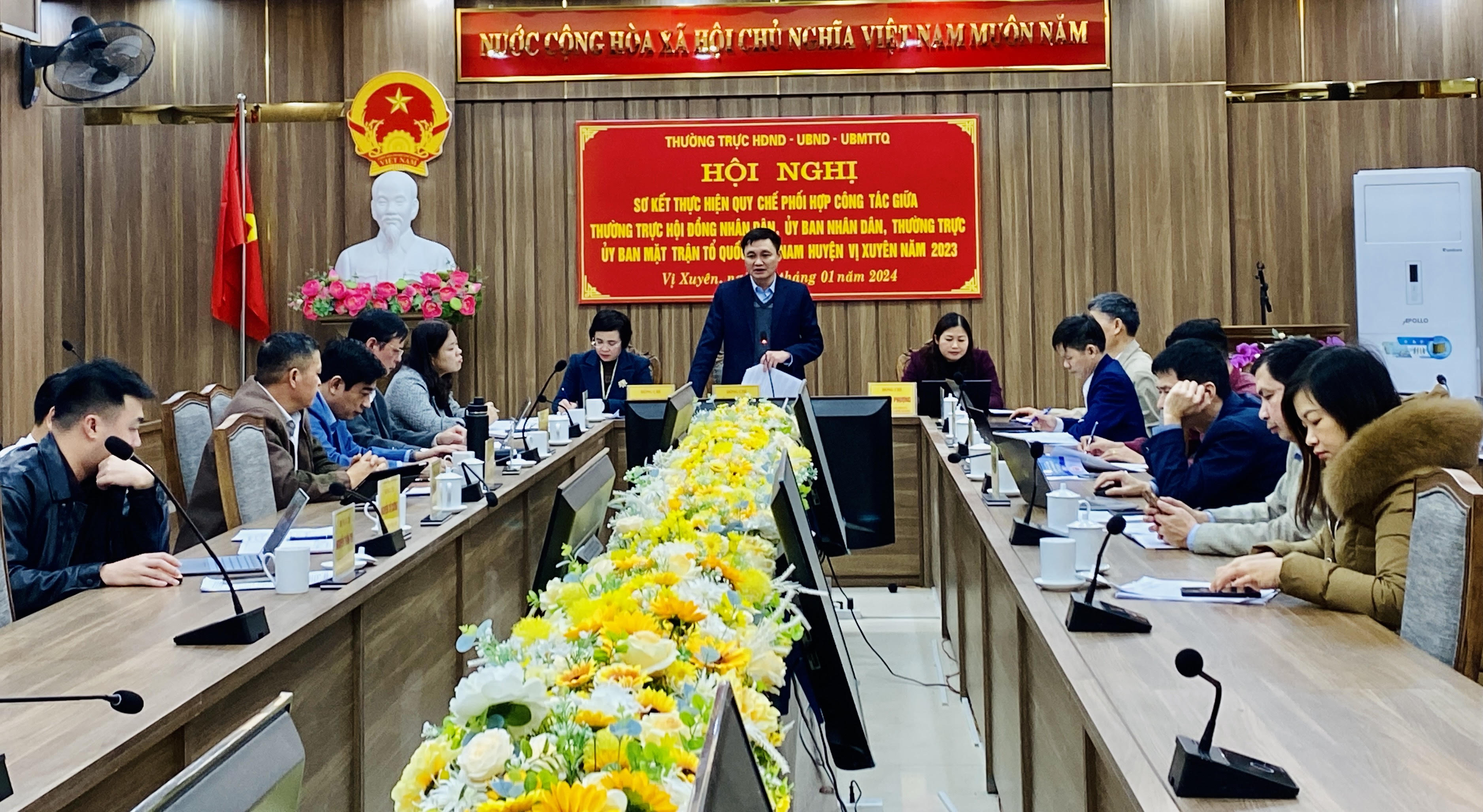 Hội nghị Sơ kết thực hiện Quy chế phối hợp giữa HĐND-UBND-UBMTTQ Việt Nam huyện năm 2023