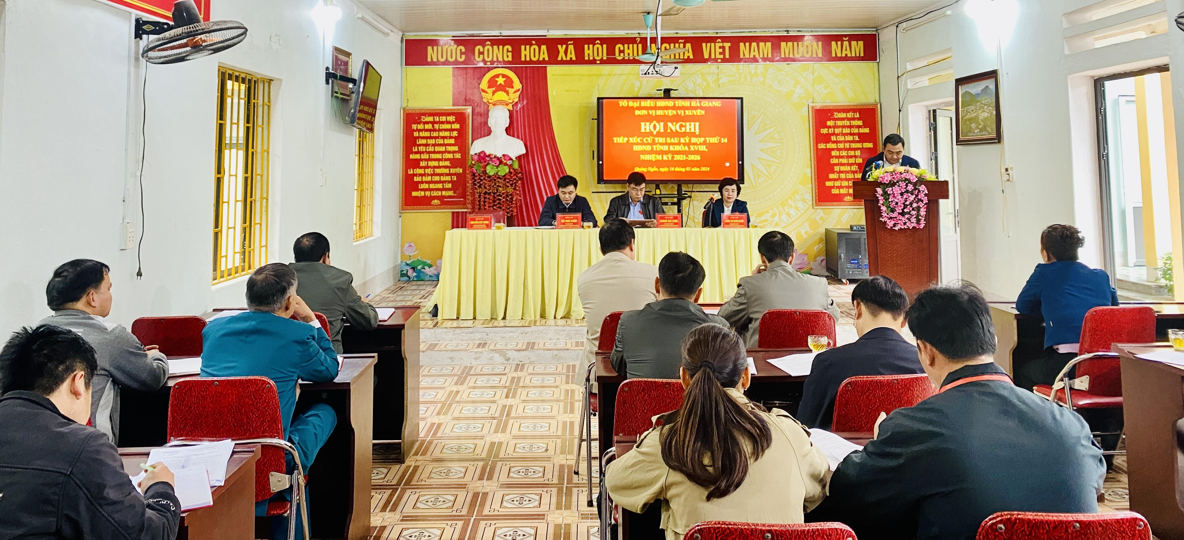 Tổ Đại biểu HĐND Tỉnh tiếp xúc cử tri tại huyện Vị Xuyên