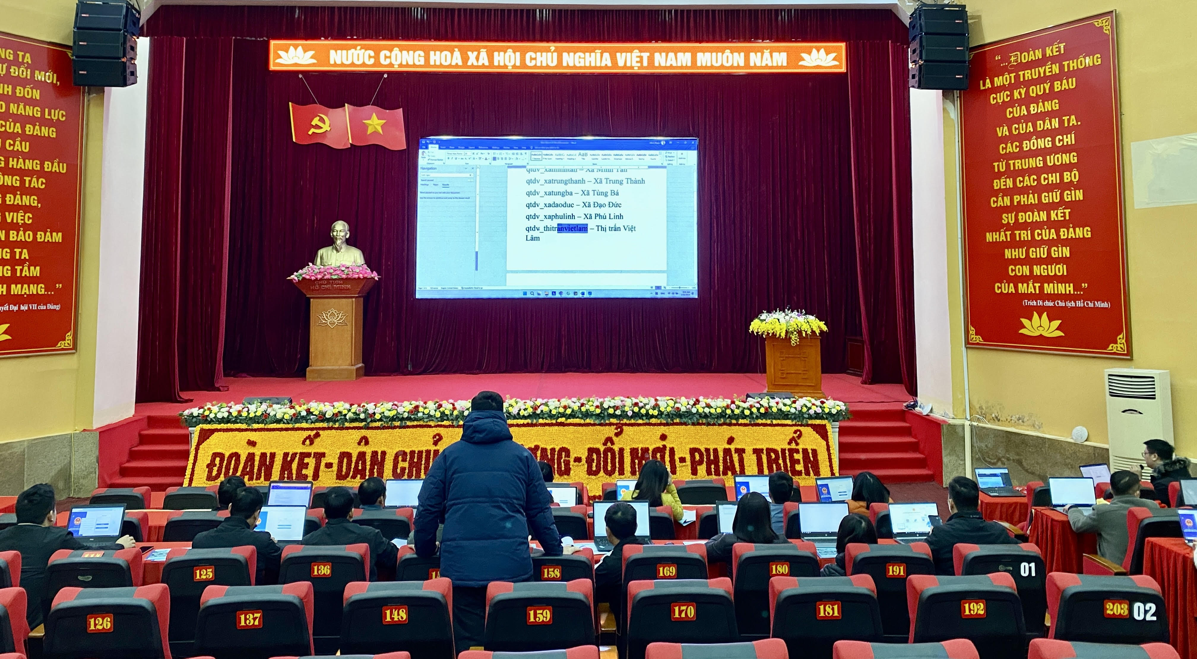 Hội nghị tập huấn triển khai 3 phân hệ tại huyện Vị Xuyên
