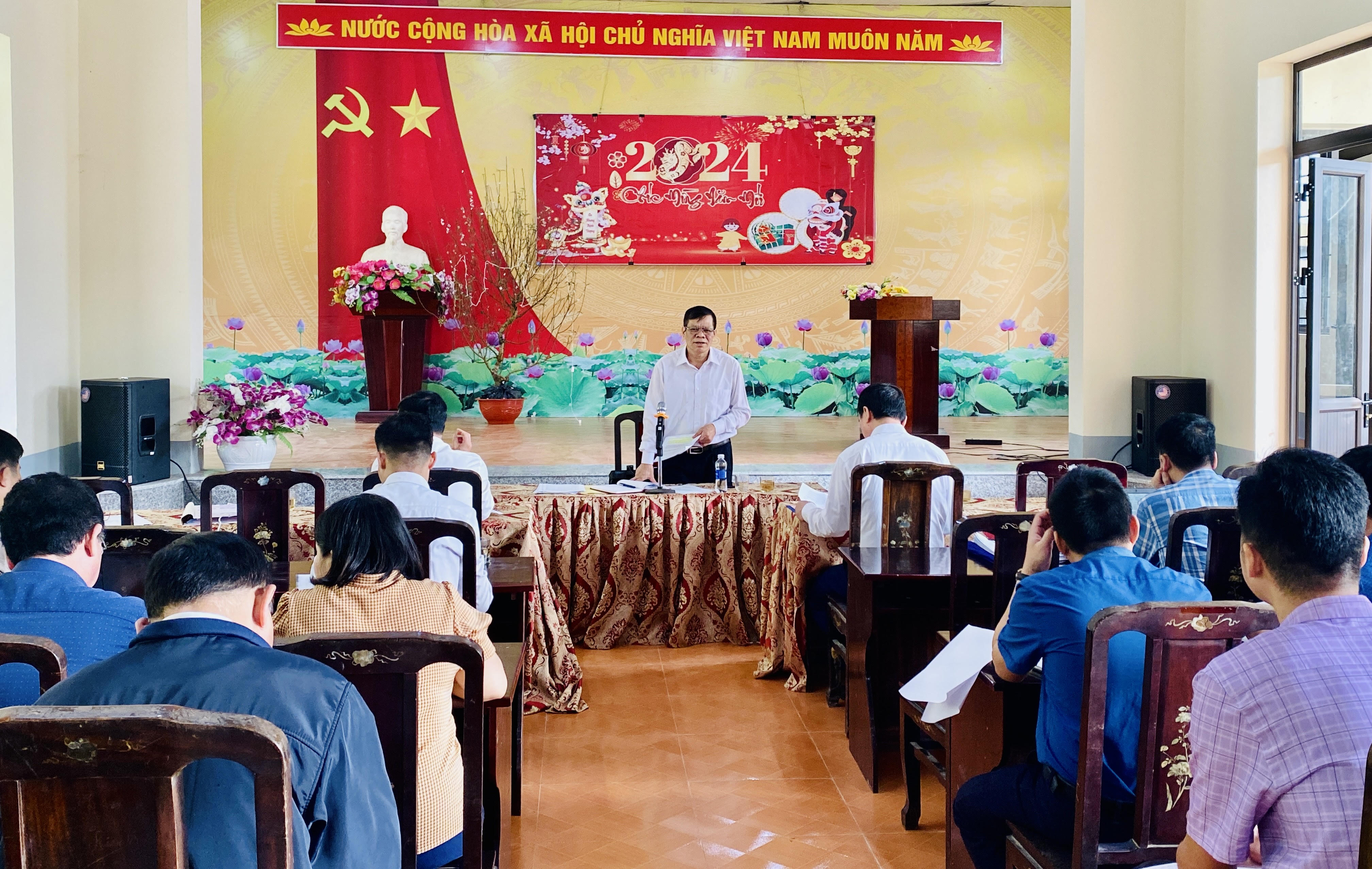 Đoàn công tác BTV Huyện ủy Vị Xuyên làm việc tại xã Phú Linh và xã Thanh Thuỷ
