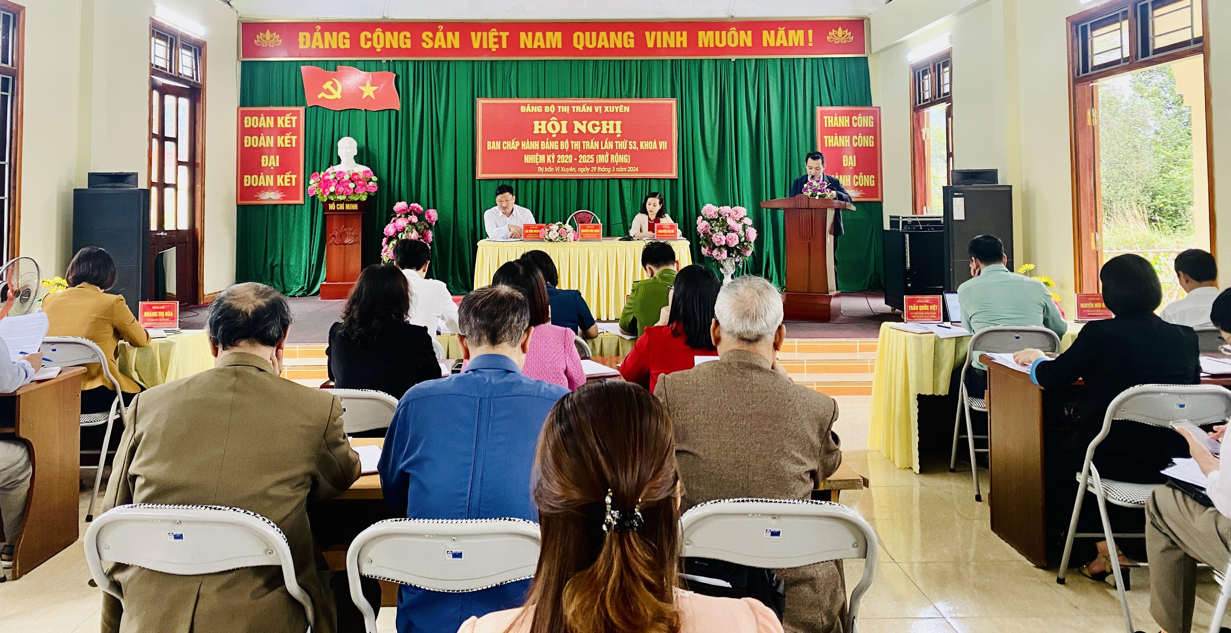 Hội nghị BCH Đảng bộ thị trấn Vị Xuyên lần thứ 53, Khoá VII, nhiệm kỳ 2020-2025
