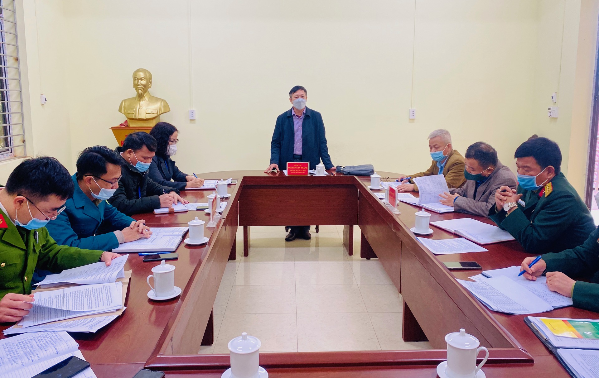 Hội đồng nghĩa vụ quân sự tỉnh kiểm tra tại thị trấn Việt Lâm