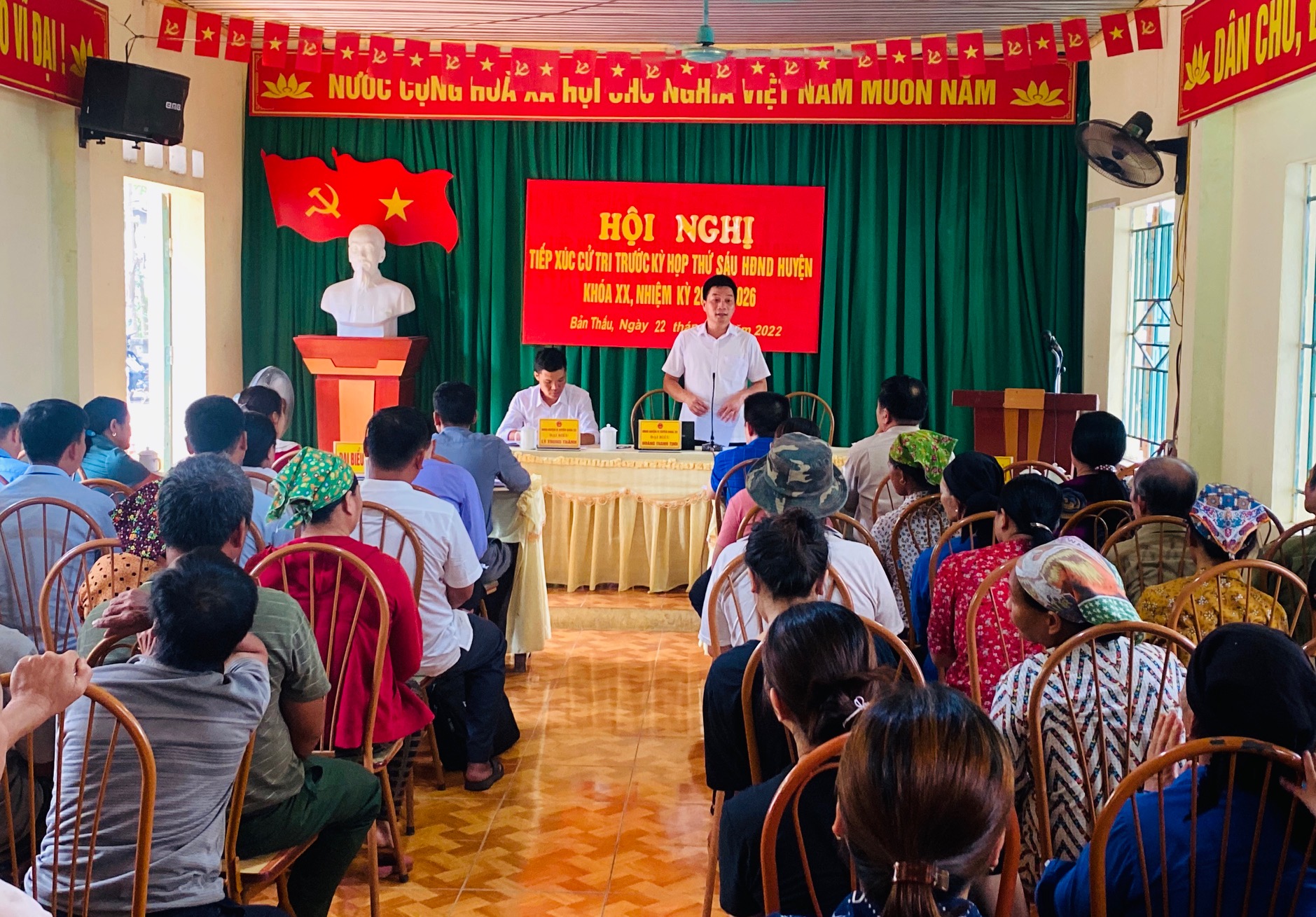Hội nghị TXCT trước kỳ họp thứ 6, HĐND huyện Vị Xuyên tại xã Kim Thạch.