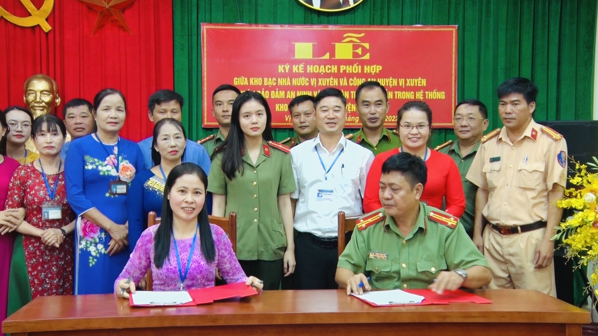 Lễ ký kết phối hợp giữa Kho bạc Nhà nước Vị Xuyên và Công an huyện Vị Xuyên