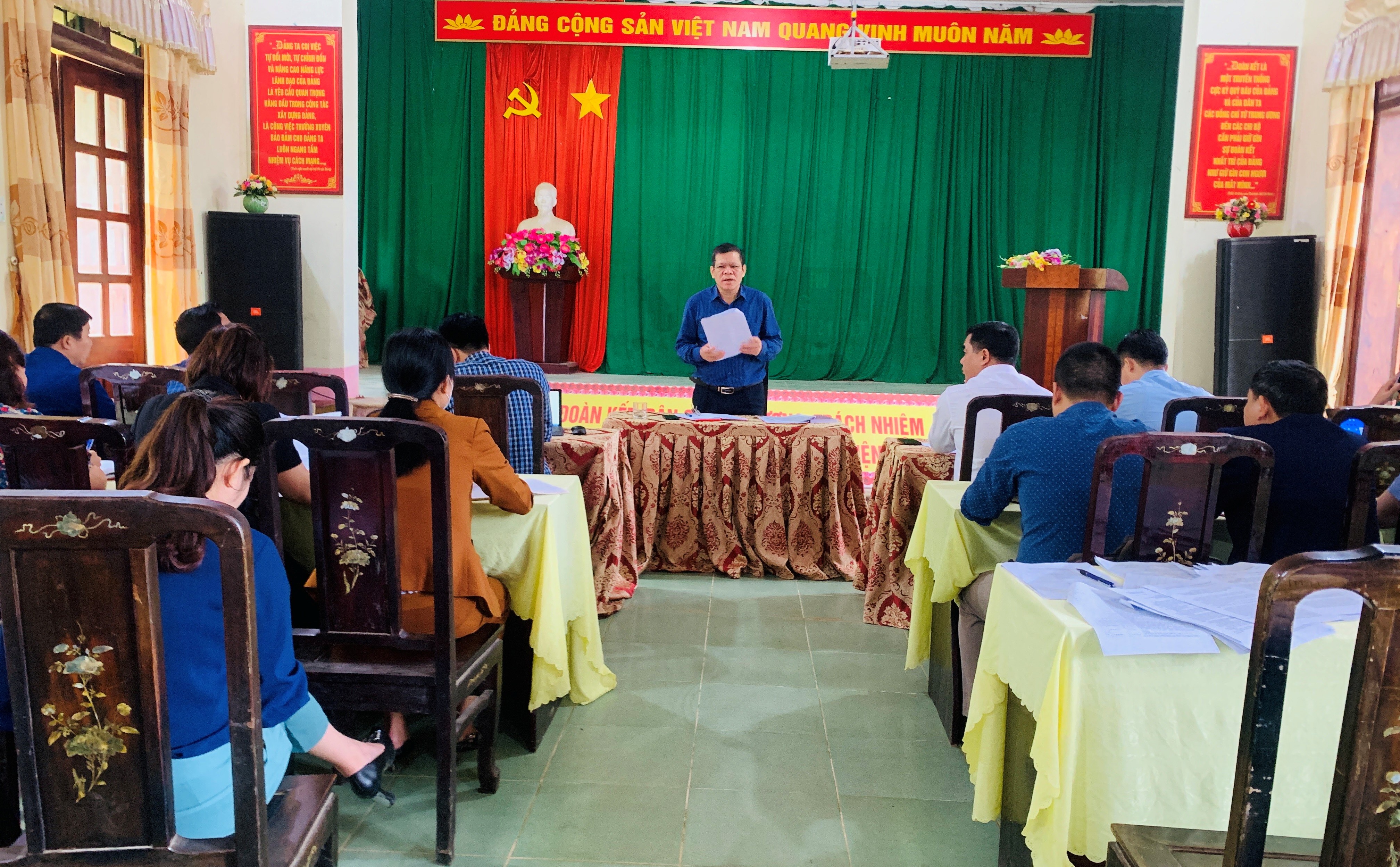 Tổ công tác số 2 Huyện ủy Vị Xuyên kiểm tra tại 2 xã Phú Linh, Linh Hồ