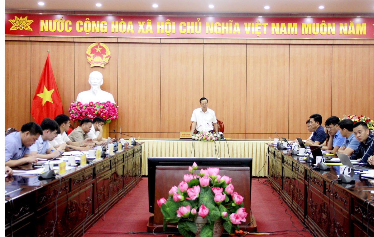 Chủ tịch UBND tỉnh Nguyễn Văn Sơn làm việc về thu ngân sách trên địa bàn huyện Vị Xuyên